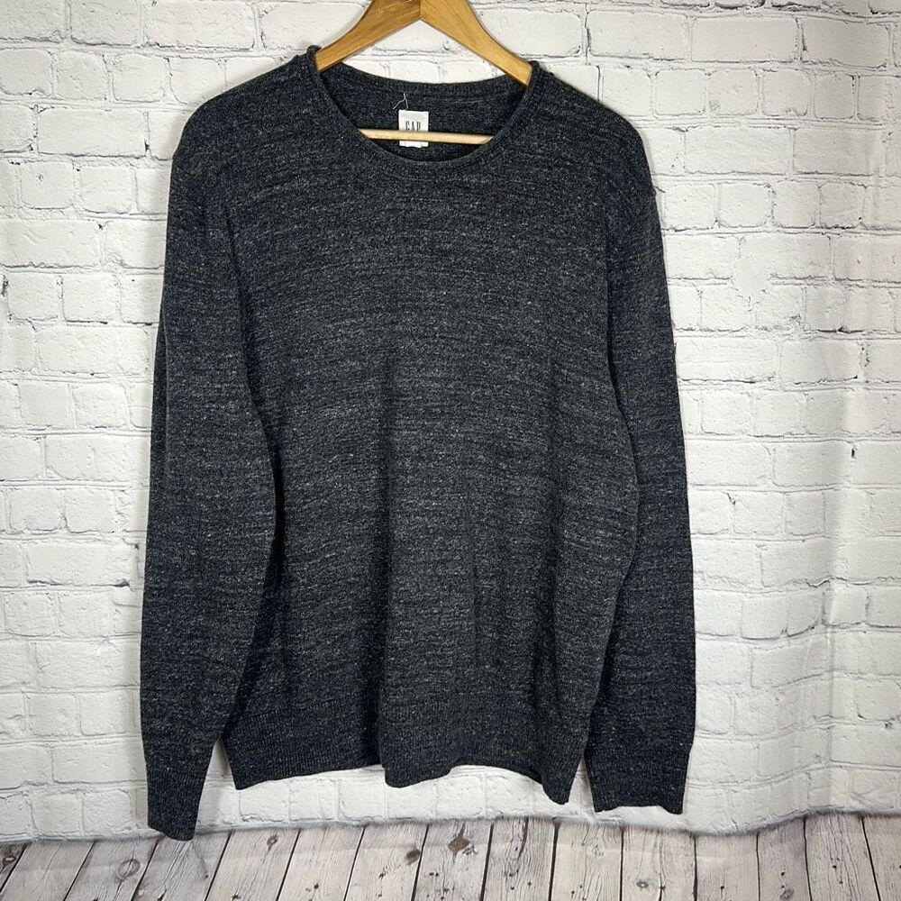 Gap Roll Neck Budding N Charcoal Fisherman Cotton Blend Sweater‎ Men XL Gray